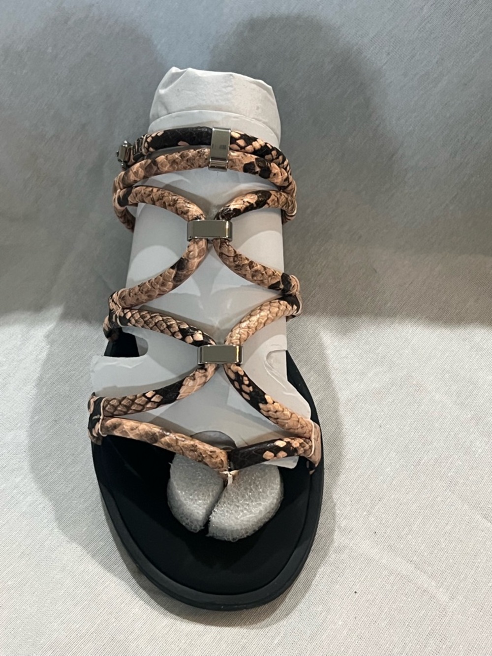 Rebecca  Minkoff Sarle Too Snake-Print Strappy Gladiator Sandals NWT Size 7 - Picture 5 of 7